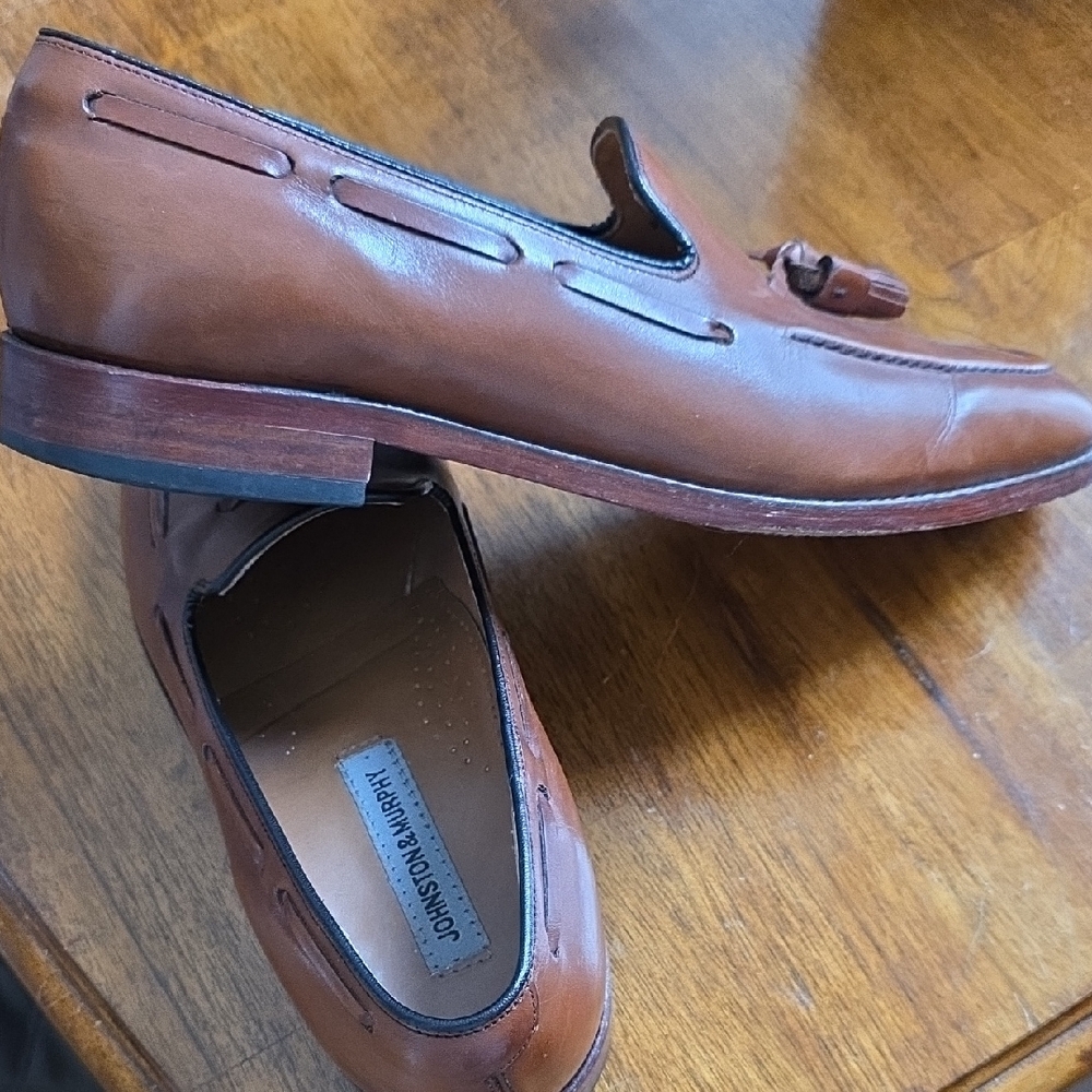 Johnston & Murphy Tan Tassel Leather Loafers - Picture 2 of 9
